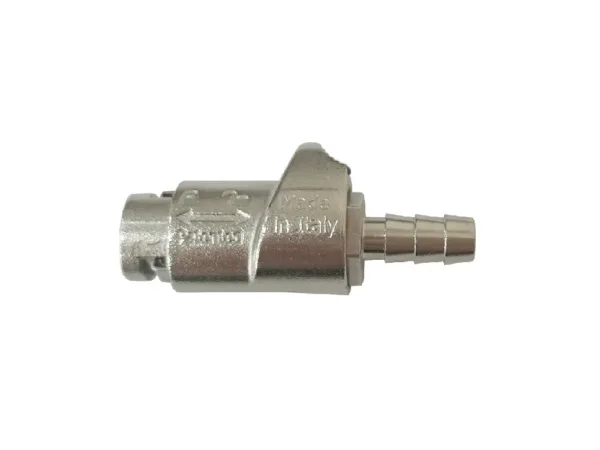 Metallisk slangadapter för snabbkoppling.