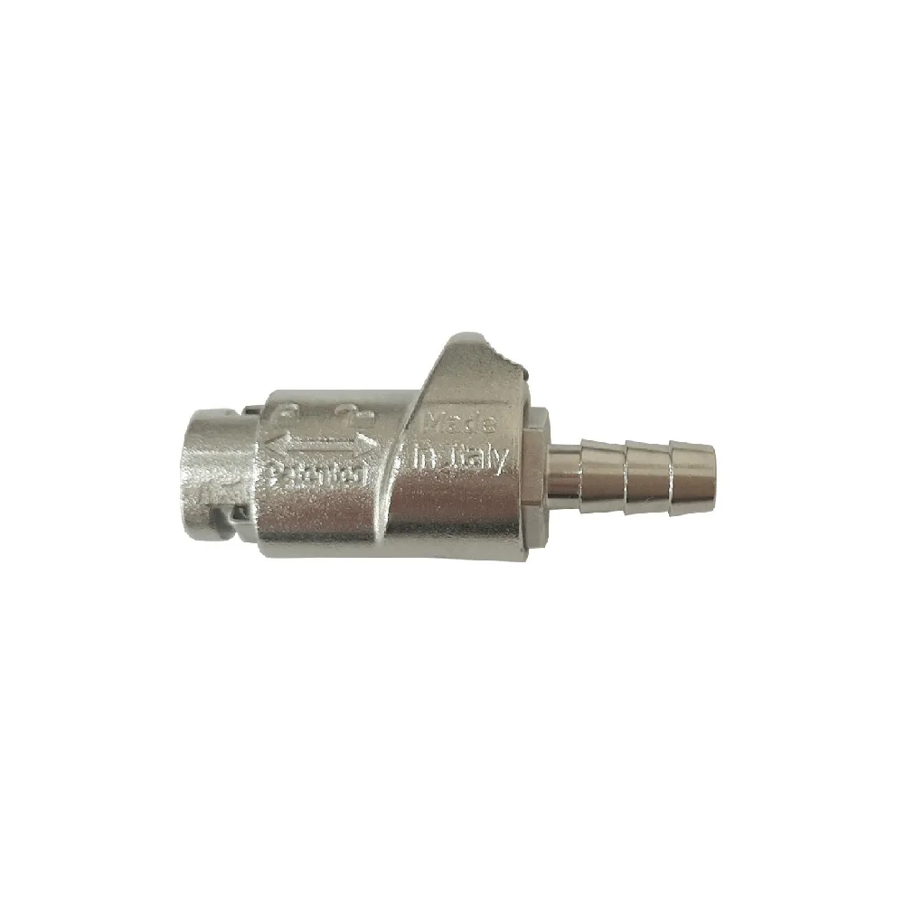 Metallisk slangadapter för snabbkoppling.
