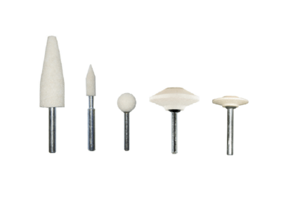 Fem olika slipverktyg för borrmaskiner