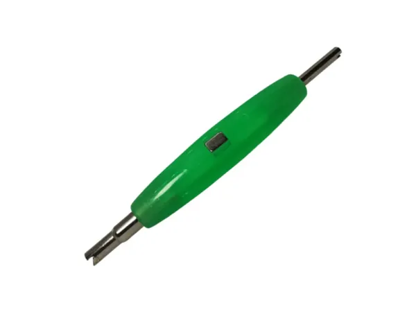 Grön ergonomisk tappverktyg med metalländar