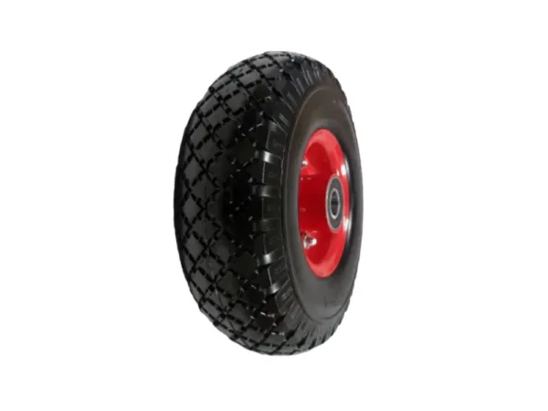 Punkteringsfritt FOAM-hjul 10"x3.00-4 med stål­fälg och polyuretandäck