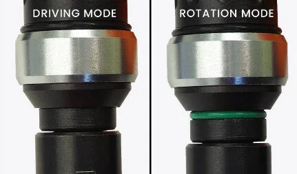 Verktyg med kör- och rotationsläge